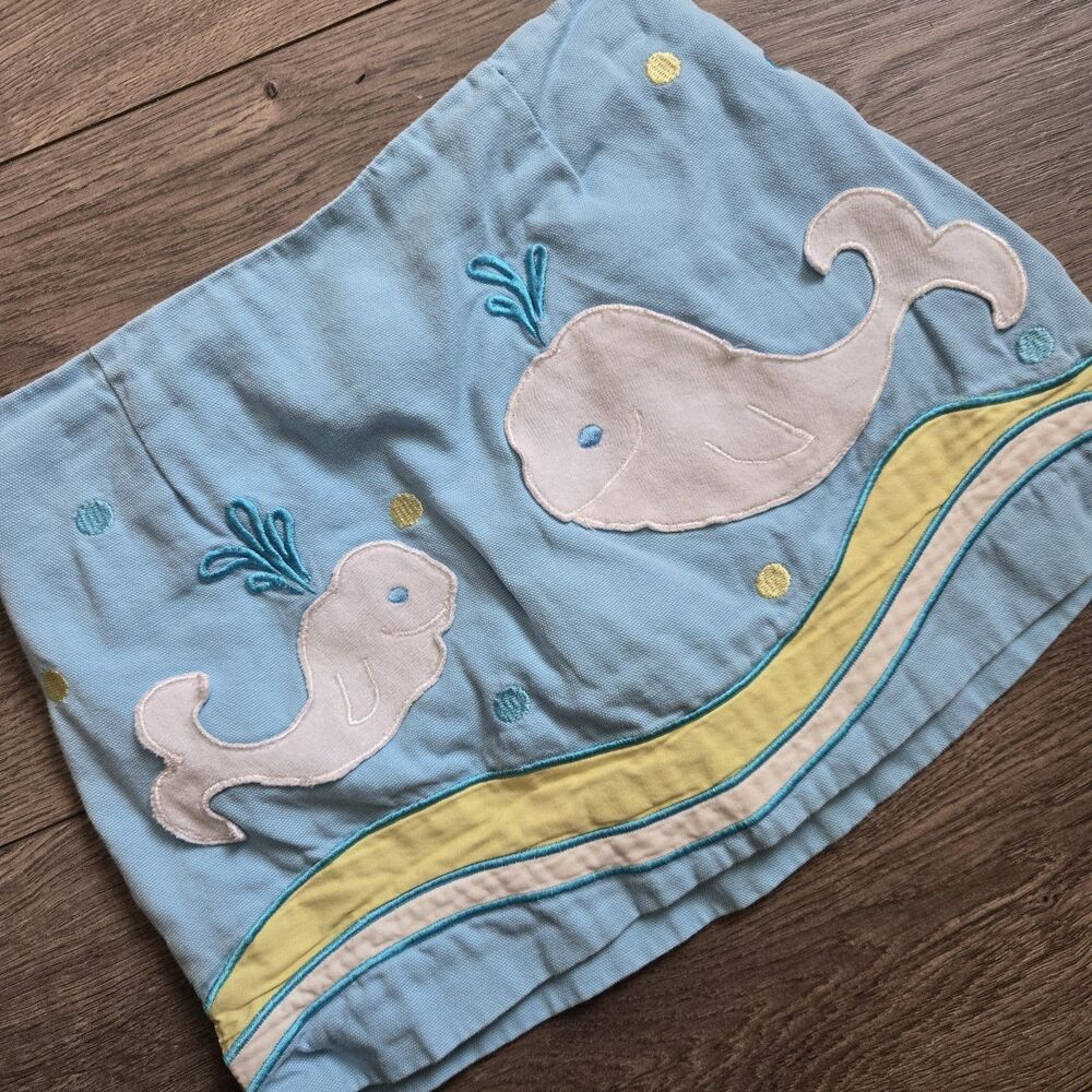 Lilly Pulitzer Girls 2007 Limited Edition Whale Skort Blue Pique Applique Size 4